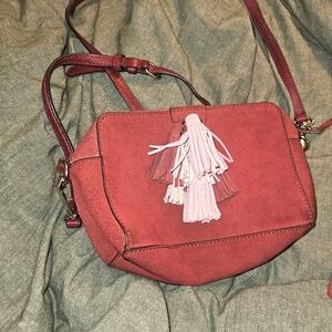 Rebecca Minkoff Suede And Leather tassel crossbody